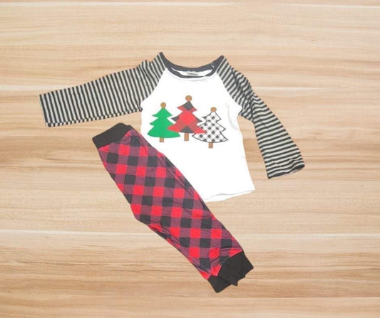 Trees and Plaid Christmas set