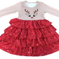 The Littlest Reindeer Ruffled Dress