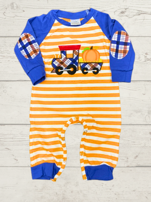 Pumpkin Train Romper