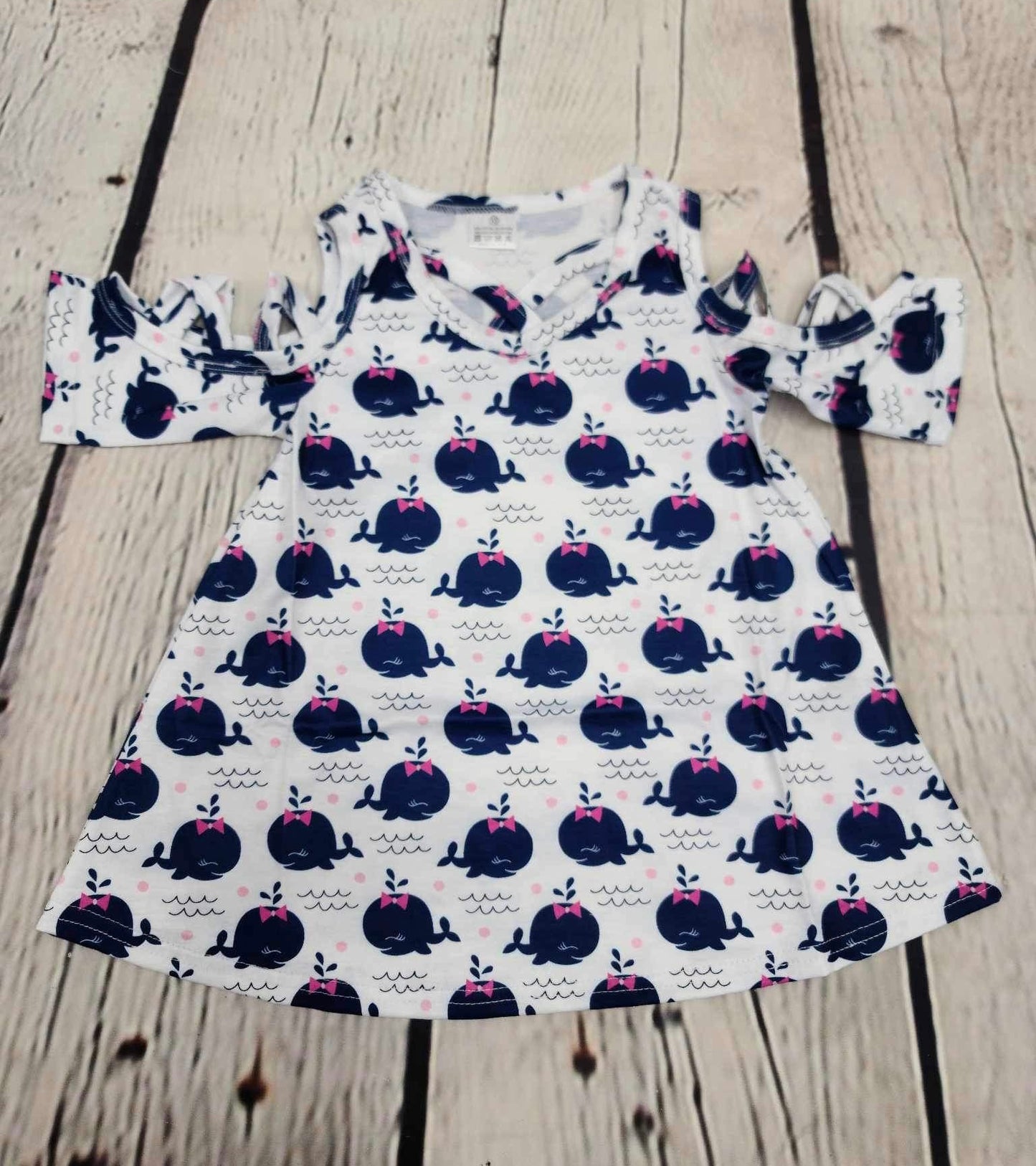 Whale in style dress