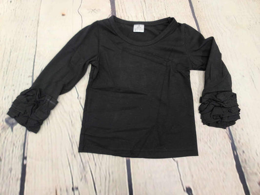 Black and ruffles shirt