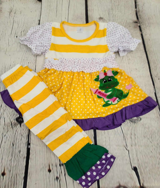 Dino, dots & stripes set