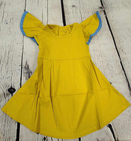 Yellow ruffled dress