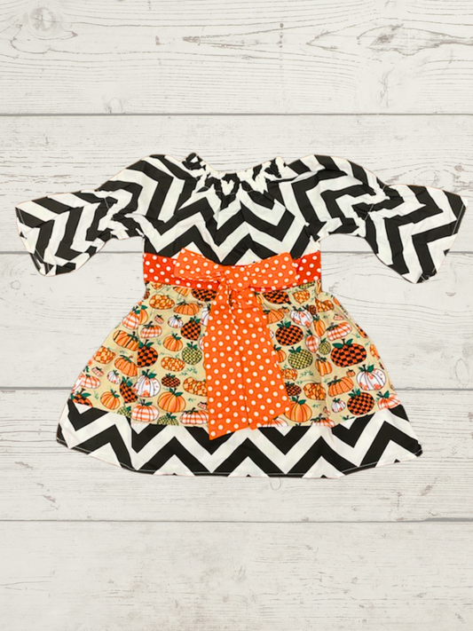 Chevron Pumpkin patch dress