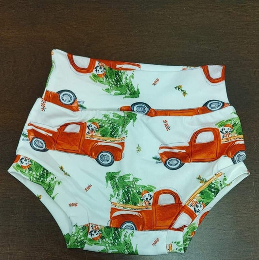 Christmas Truck diaper cover