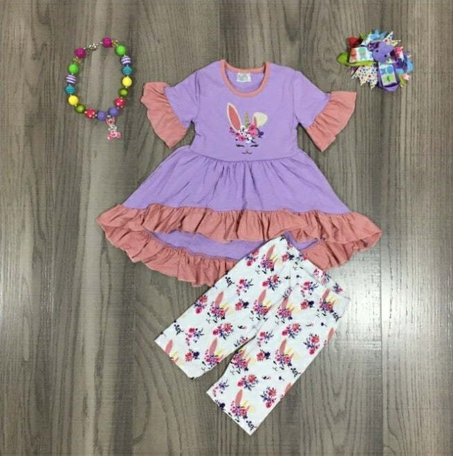 Little Bun-icorn Foo Foo Shorts Set