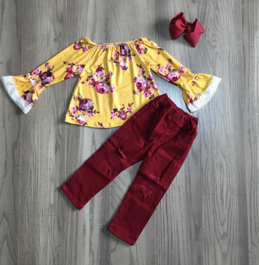 Rose So Sweet Denim Set