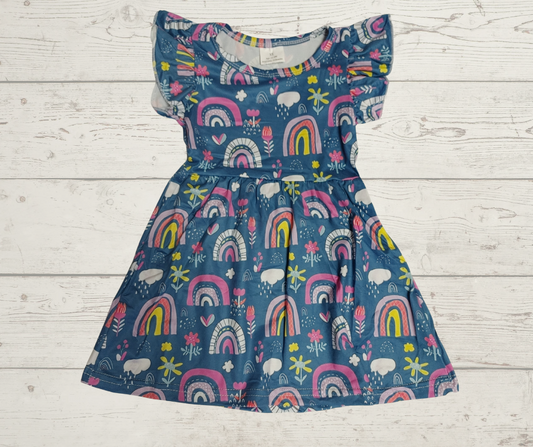 Rainbow & Flowers dress